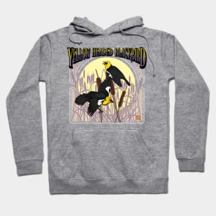 Yellow Headed Black Bird square Hoodie